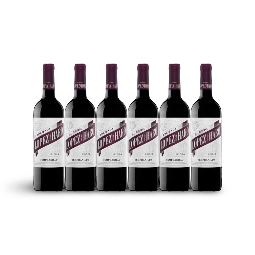 Hacienda López de Haro Tempranillo 2024 Rioja 6er Vorteilspack Rotwein