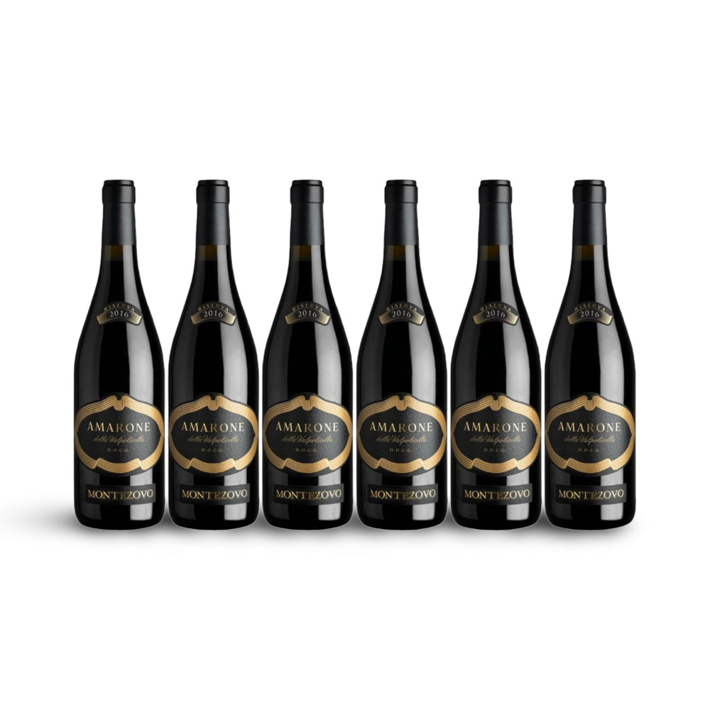 Amarone della Valpolicella DOCG Riserva von Monte Zovo, Rotwein aus Venetien Italien, DOCG 6er Pack, Vorteilspack im Karton