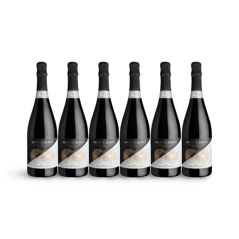 Lessini Durello 36 mesi von Monte Zovo, Schaumwein aus Venetien Italien, DOC 6er Pack, Vorteilspack im Karton