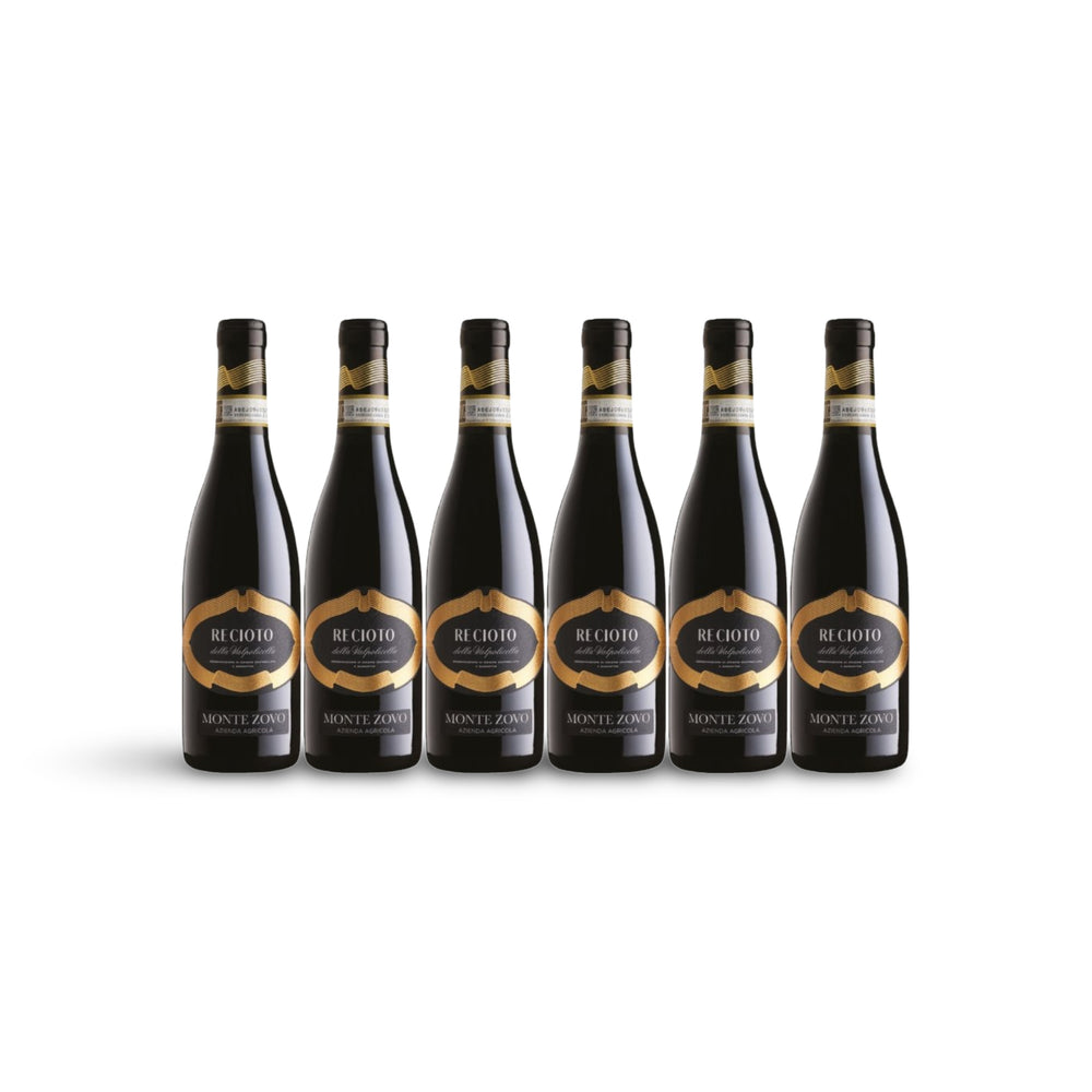 Recioto della Valpolicella DOCG von Monte Zovo, Süßwein aus Venetien Italien, DOCG 6er Pack, Vorteilspack im Karton