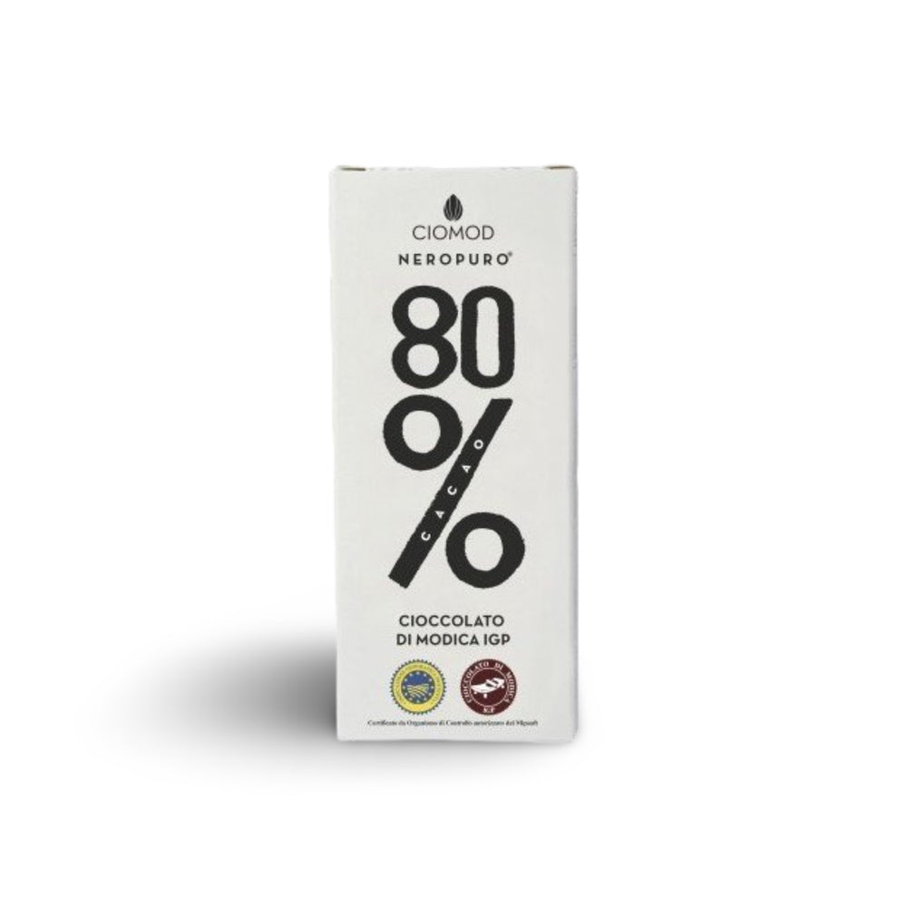 Ciomod Modica Schokolade 80 % „Cioccolato di Modica“ aus Sizilien, 100 g