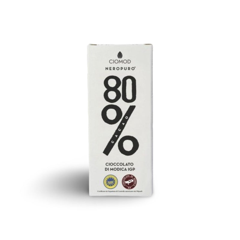 Ciomod Modica Schokolade 80 % „Cioccolato di Modica“ aus Sizilien, 100 g