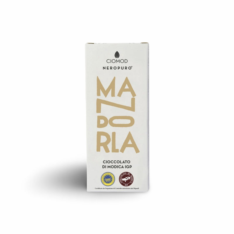 Ciomod Modica Schokolade mit Mandeln „Cioccolato Mandorla“ aus Sizilien, 100 g