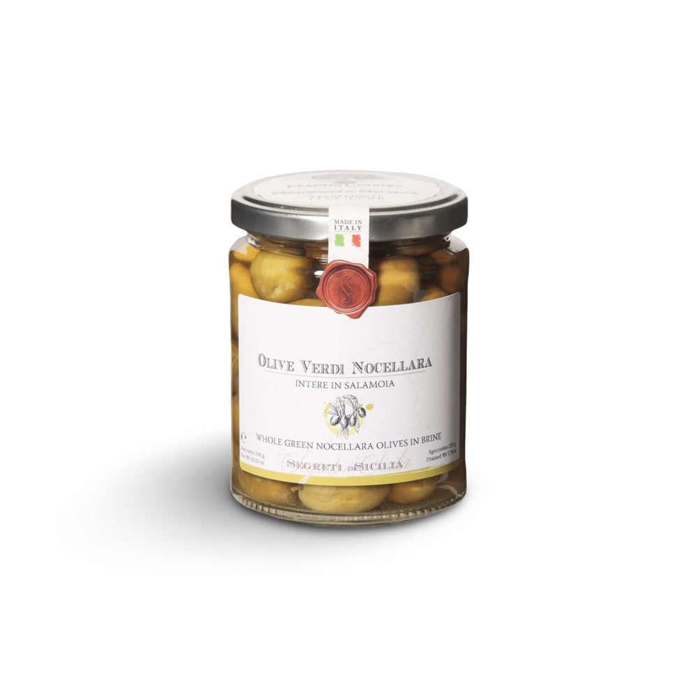 Olives in brine NOCELLARA WHOLE GREEN OLIVES IN BRINE, 290g