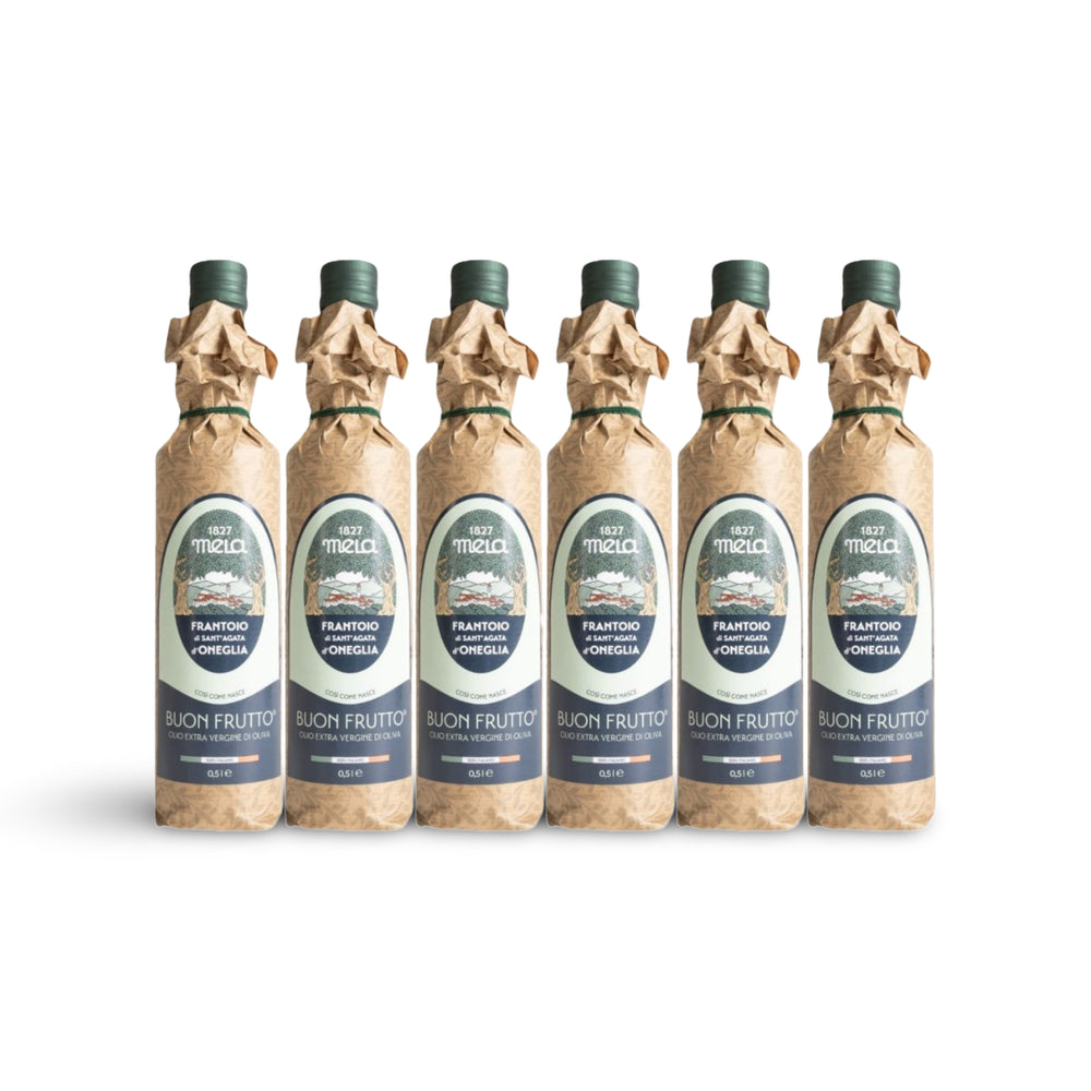 Frantoio Sant'Agata d’Oneglia BUON FRUTTO natives Olivenöl extra – 6er Vorteilspack aus Ligurien, 6 × 500 ml