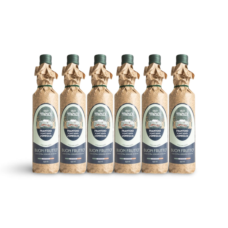 Frantoio Sant'Agata d’Oneglia BUON FRUTTO natives Olivenöl extra – 6er Vorteilspack aus Ligurien, 6 × 500 ml