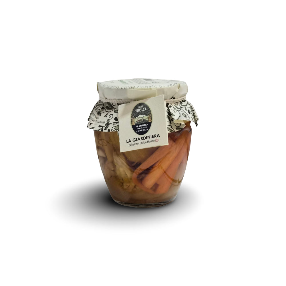 Frantoio Sant'Agata d’Oneglia eingelegtes Gemüse „La Giardiniera dello Chef Enrico Marmo“ aus Ligurien, 570 g