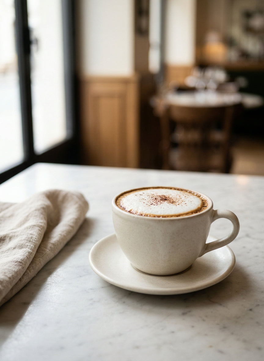 Goulibeur Sablés Tradition Pur Beurre als Serviervorschlag zu Cappuccino