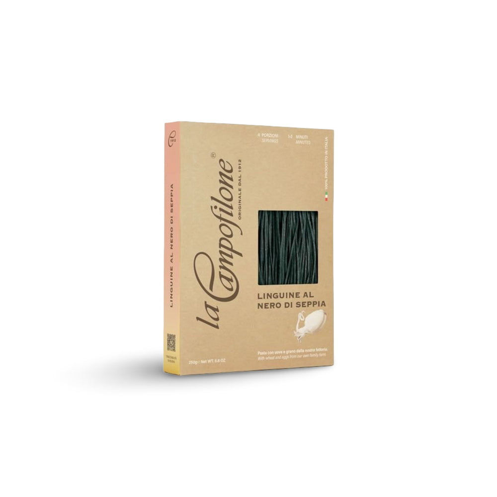 Egg pasta LINGUINE WITH SQUID INK, 250g