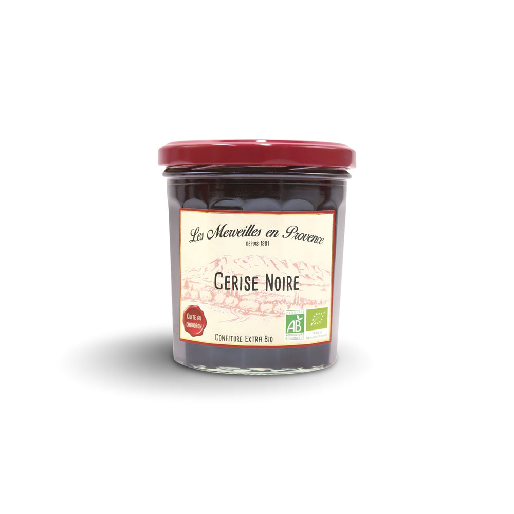 Konfitüre Extra Bio mit Schwarzkirschen aus der Provence CERISE NOIRE, 370gr