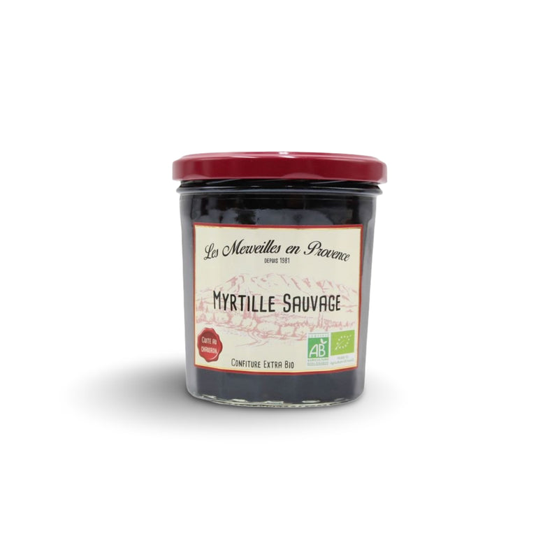 Organic Extra Jam from Wild Blueberries MYRTILLE SAUVAGE, 370g