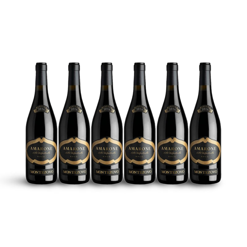 Amarone della Valpolicella DOCG Riserva von Monte Zovo, Rotwein aus Venetien Italien, DOCG 6er Pack, Vorteilspack im Karton