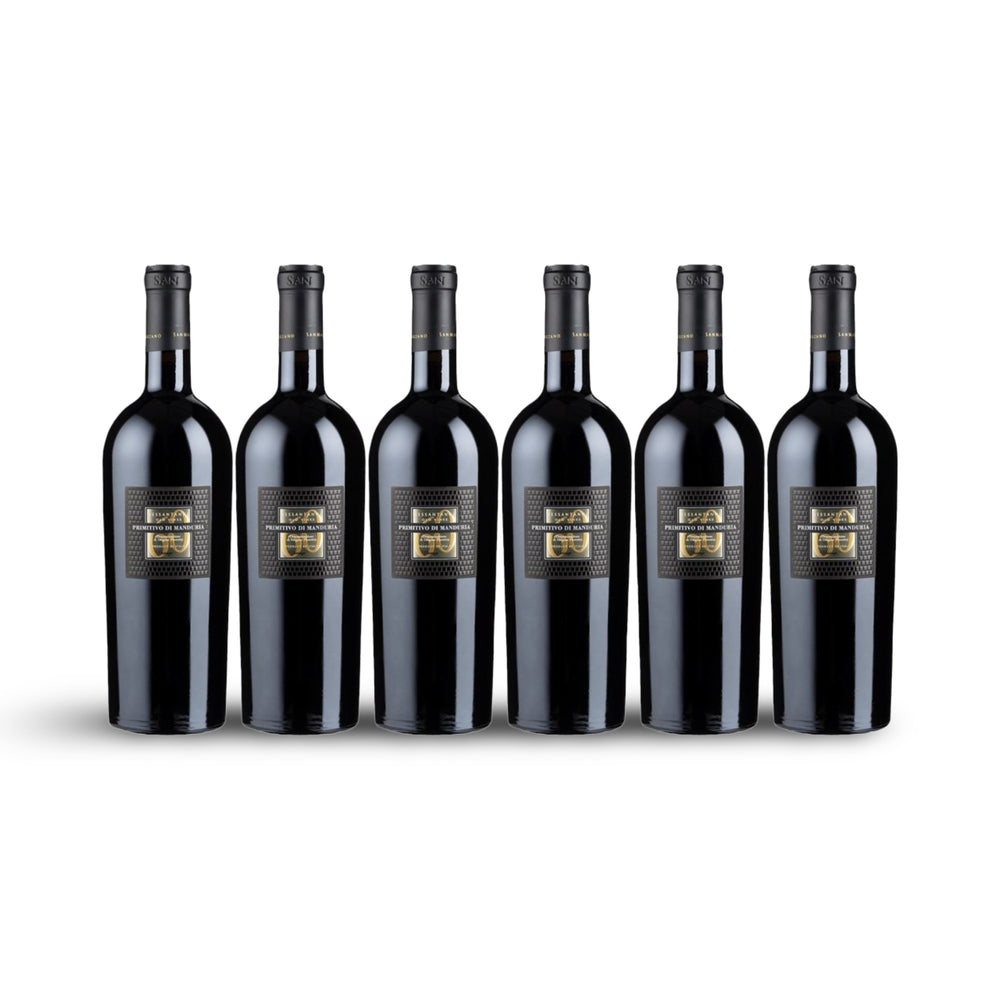 Sessantanni Primitivo di Manduria DOP von Cantine San Marzano, Rotwein aus Apulien Italien, DOP 6er Pack, Vorteilspack im Karton