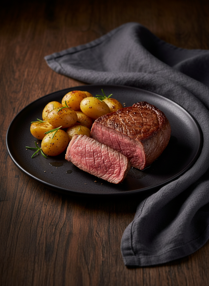 Castillo Ygay Rioja Gran Reserva Especial passt ideal zu Rinderfilet mit Rosmarinkartoffeln.