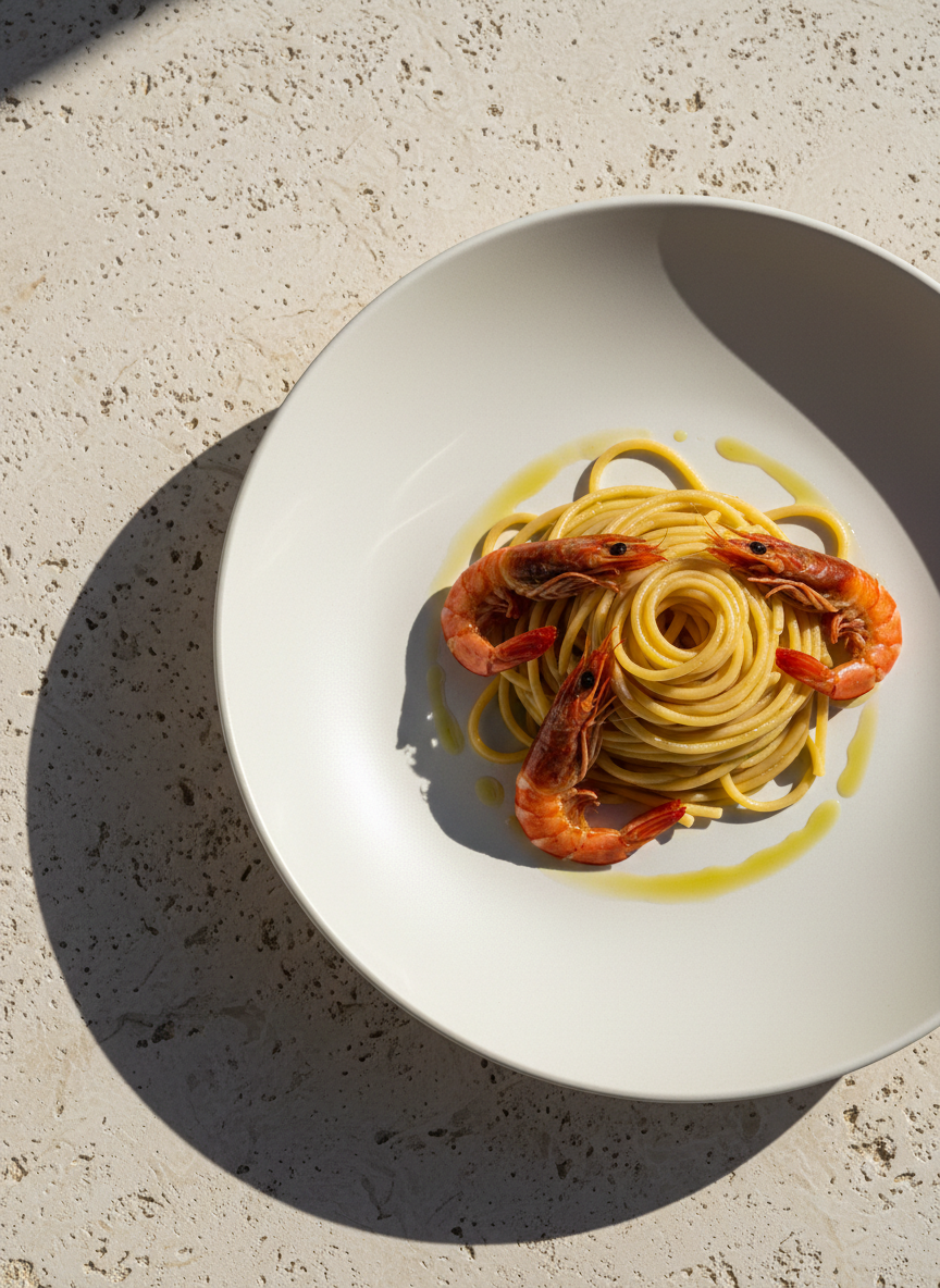 Dolce & Gabbana Isolano Etna Bianco DOC passt hervorragend zu Linguine mit Gambero Rosso.