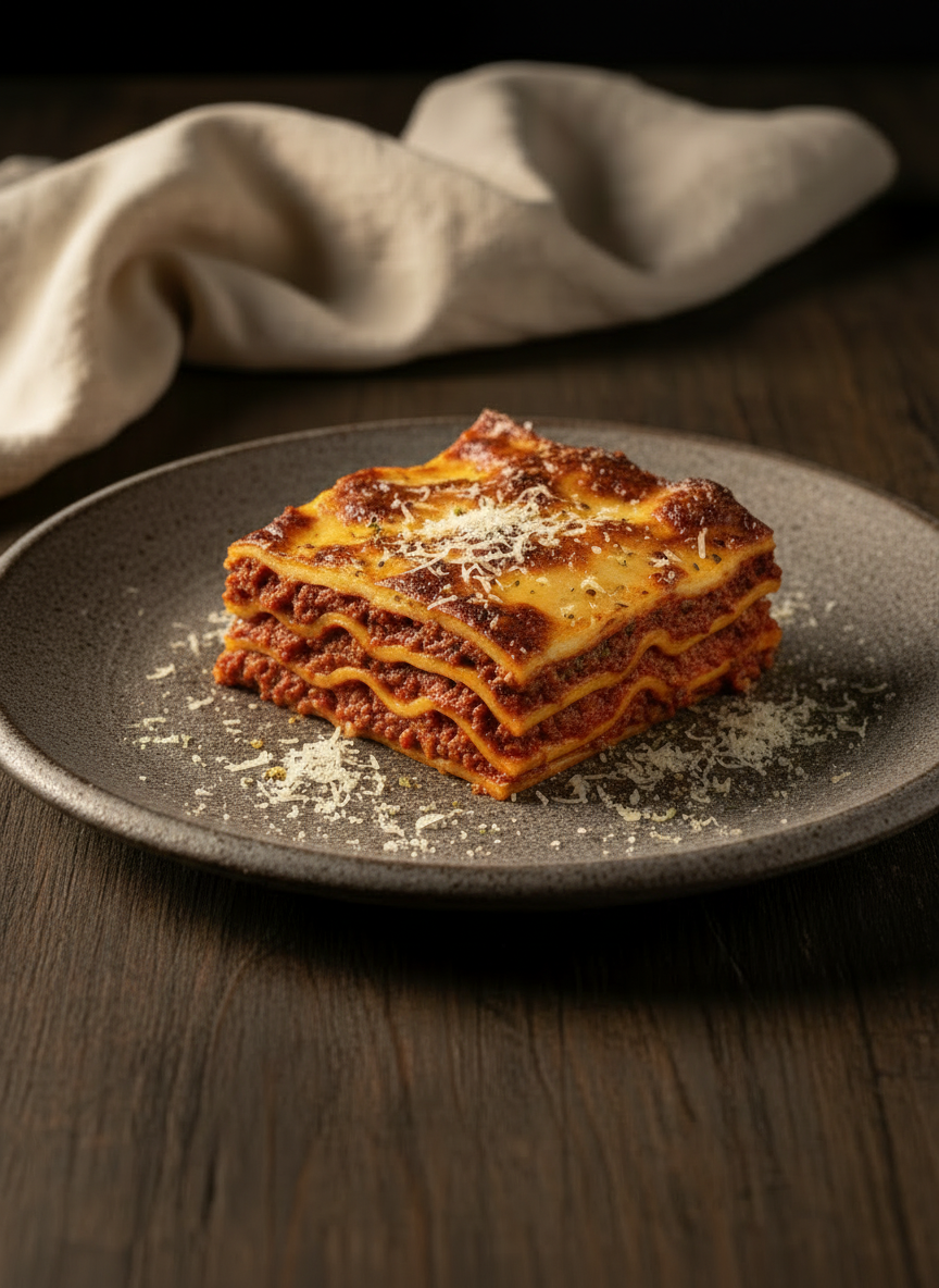I Tratturi Primitivo Puglia IGP passt hervorragend zu Lasagne.
