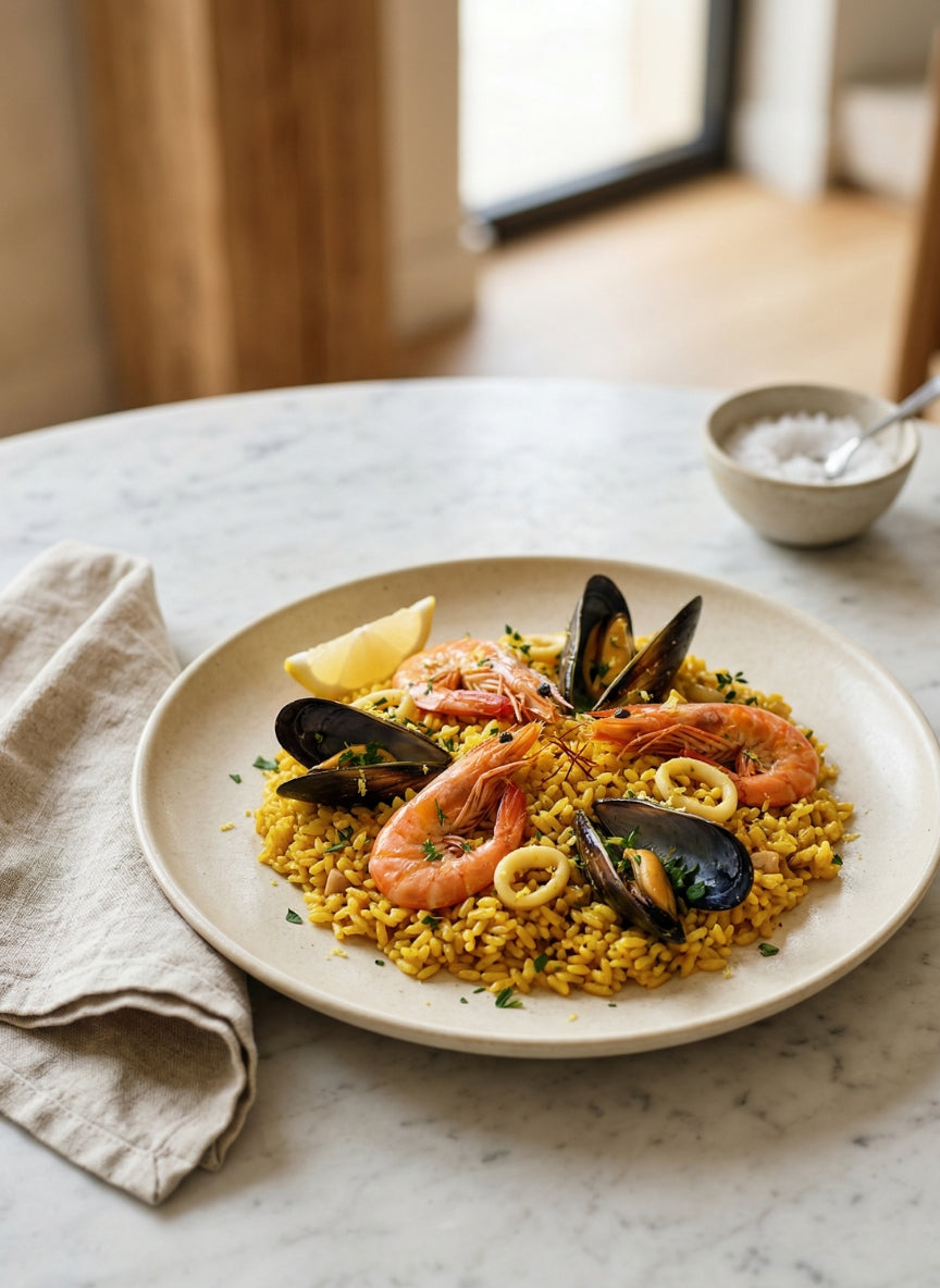 Marokkanischer Safran passt hervorragend zu Paella.