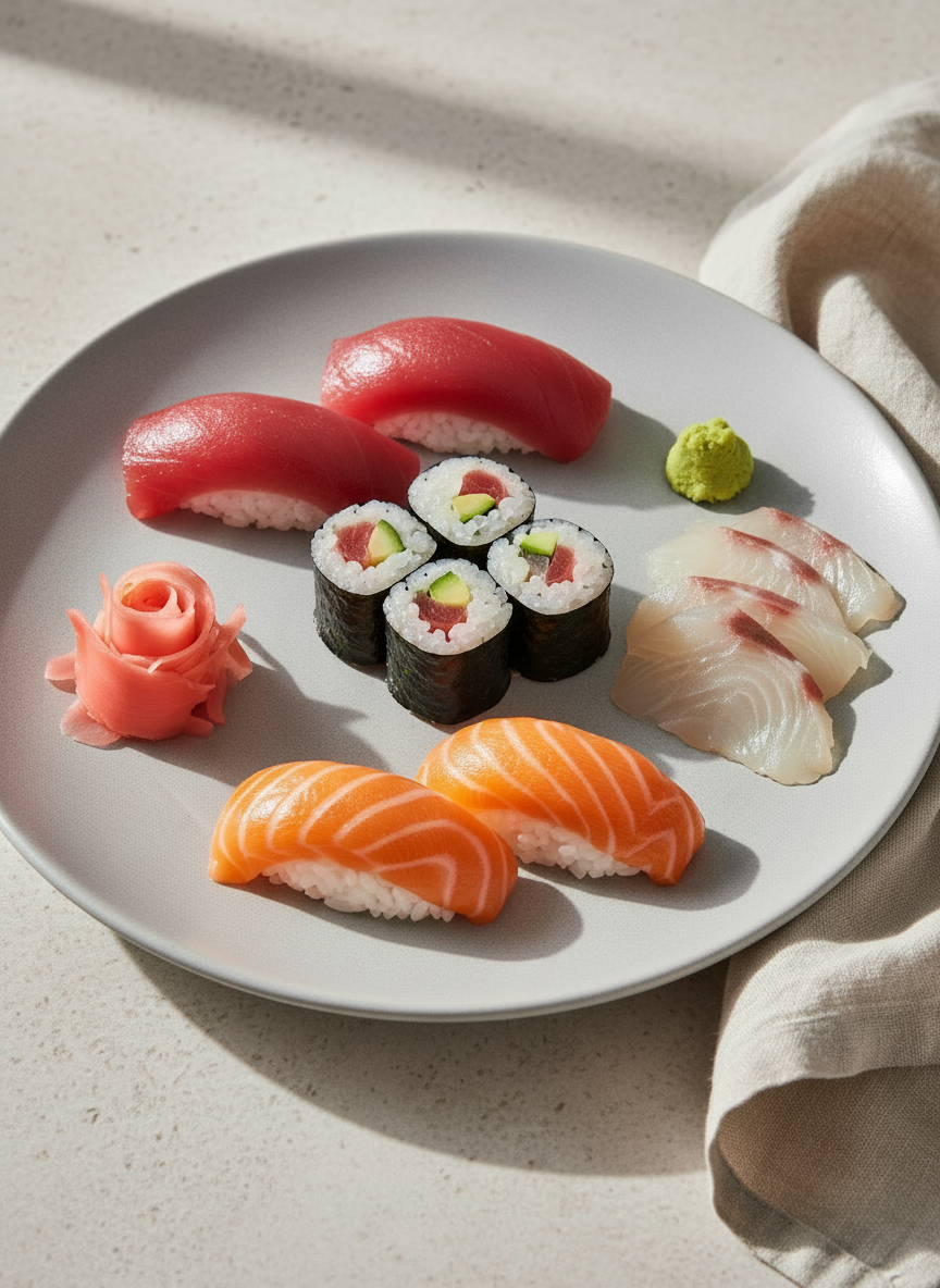 Oltremonte Sauvignon Verona IGT Bio passt hervorragend zu Sushi.