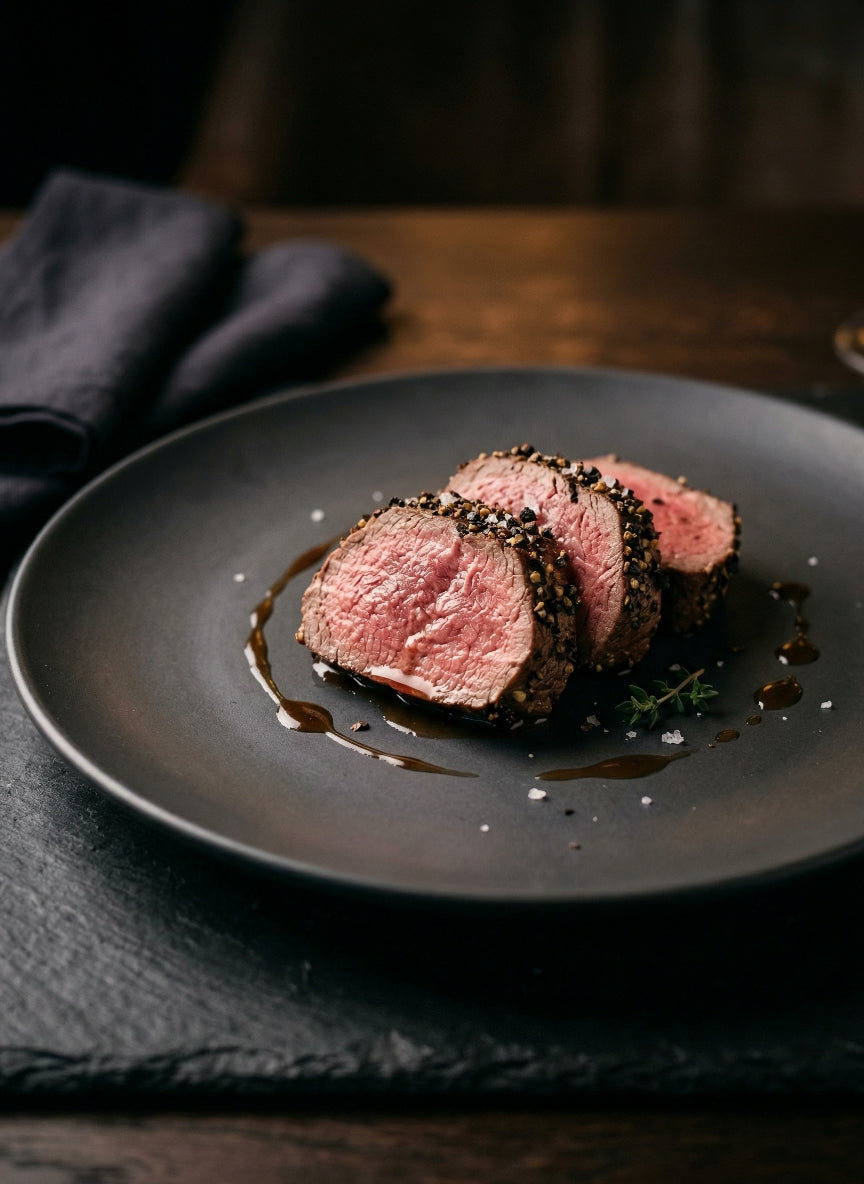 Tasmanischer Bergpfeffer passt hervorragend zu Steak mit Pfefferkruste