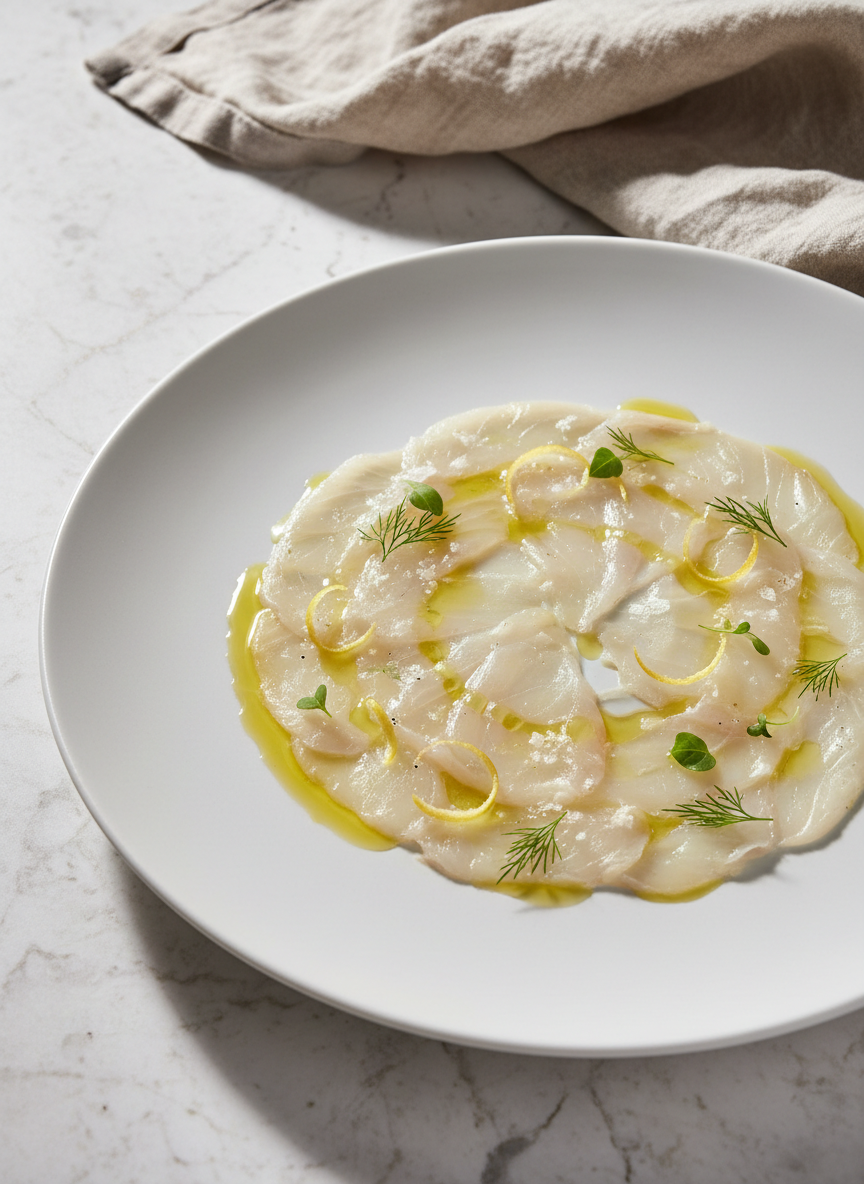 Tramari Rosé di Primitivo Salento IGP passt hervorragend zu feinem Schwertfisch-Carpaccio.