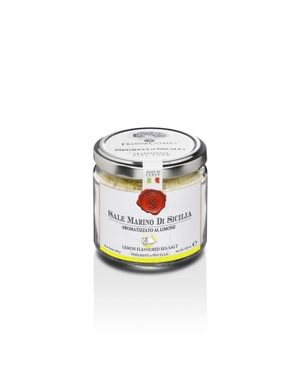 Meersalz mit Zitrone SALE MARINO DI SICILIA AL LIMONE, 200gr Meersalz mit Zitrone SALE MARINO DI SICILIA AL LIMONE, 200gr