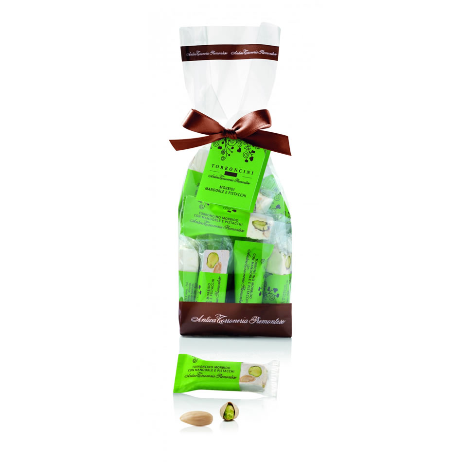 Weißer Nougat TORRONCINI MORBIDI CON MANDORLE E PISTACCHI, 200gr