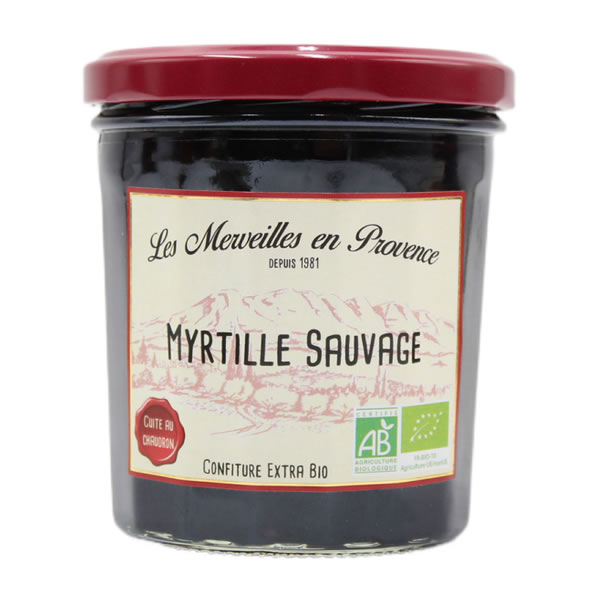 Bio Konfitüre aus wilden Heidelbeeren MYRTILLE SAUVAGE, 370gr Bio Konfitüre aus wilden Heidelbeeren MYRTILLE SAUVAGE, 370gr