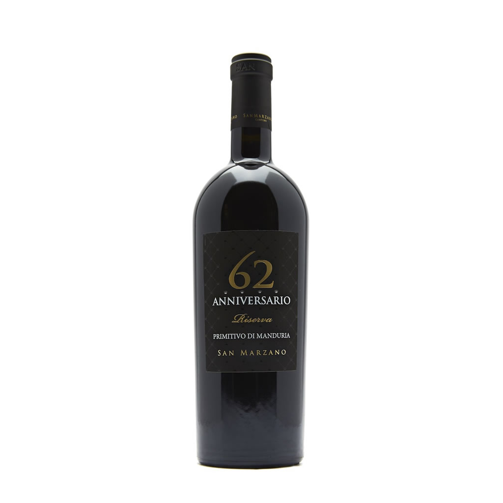 ANNIVERSARIO 62 PRIMITIVO DI MANDURIA RISERVA DOP 2019 ANNIVERSARIO 62 PRIMITIVO DI MANDURIA RISERVA DOP 2019