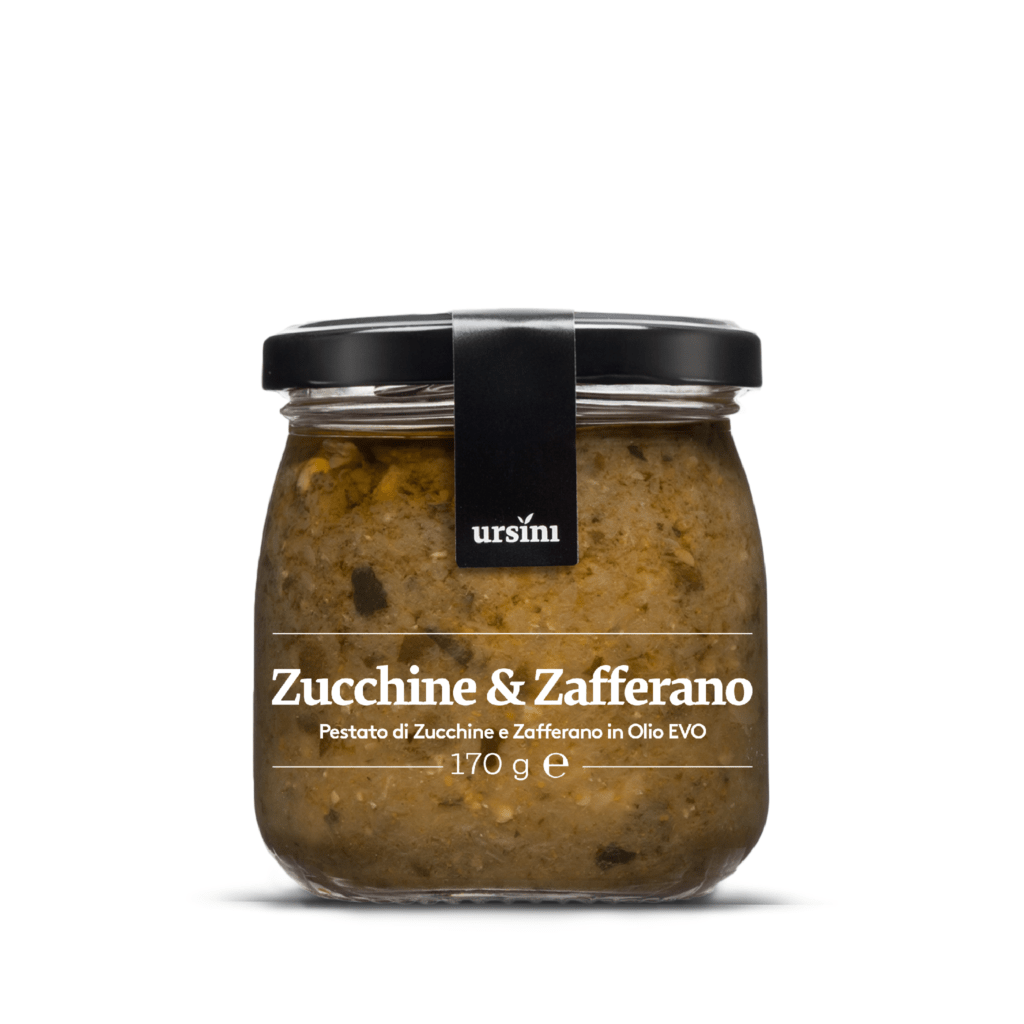 Aufstrich mit Zucchini und Safran ZUCCHINE E ZAFFERANO, 170gr Aufstrich mit Zucchini und Safran ZUCCHINE E ZAFFERANO, 170gr