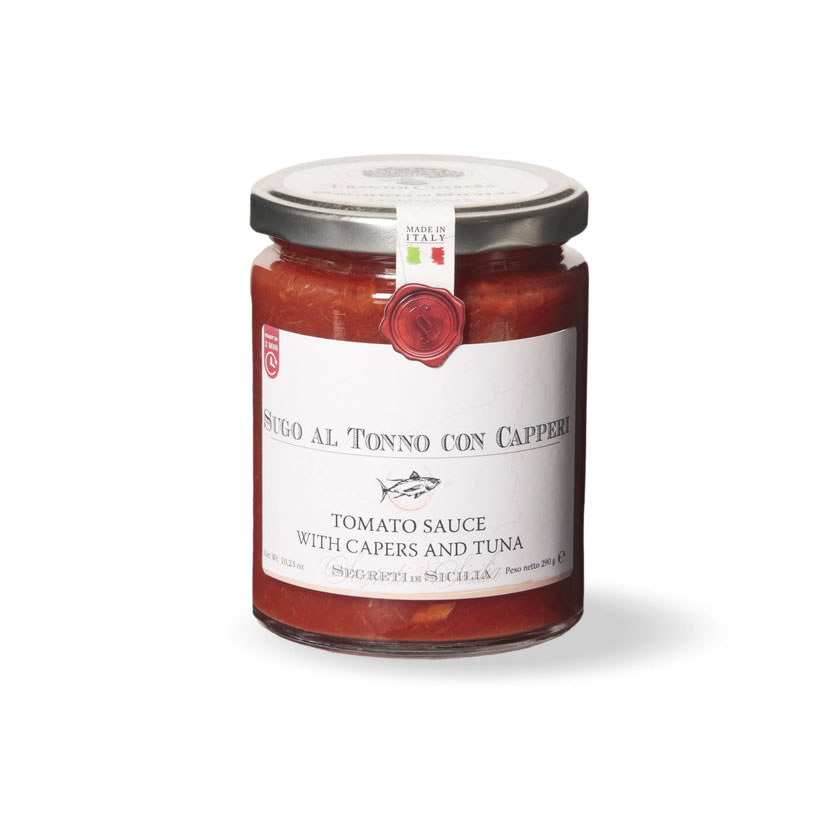 Sizilianische Tomatensauce mit Thunfisch und Kapern SUGO ALL TONNO CON CAPPERI, 290gr