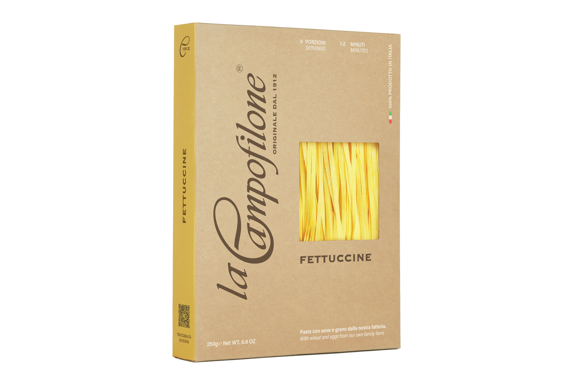 Pasta all' uovo FETTUCCINE, 250gr Pasta all' uovo FETTUCCINE, 250gr