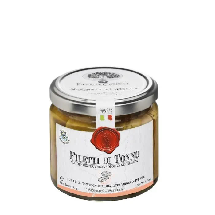 Eingelegte Thunfischfilets FILETTI DI TONNO, 190gr Eingelegte Thunfischfilets FILETTI DI TONNO, 190gr