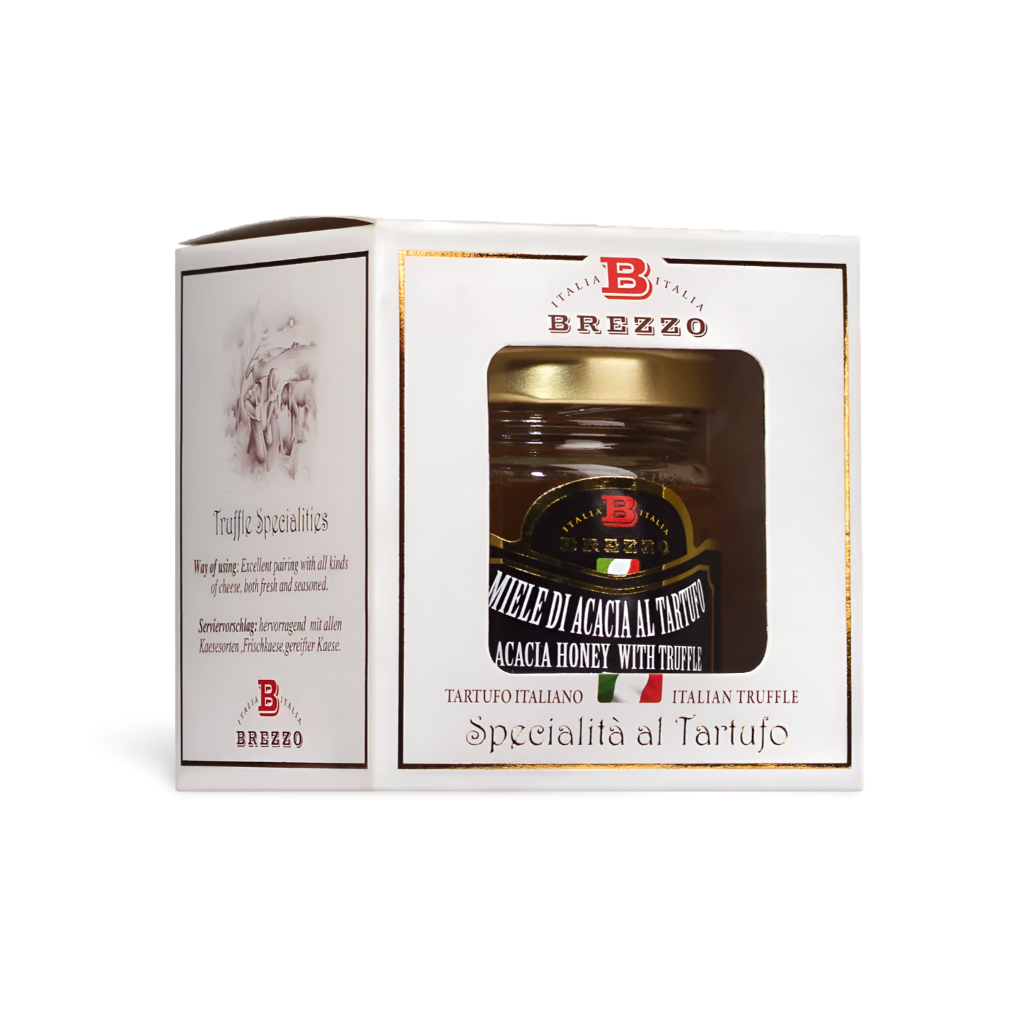 Akazienhonig mit Trüffel verfeinert MIELE DI ACACIA AL TARTUFO, 100gr Akazienhonig mit Trüffel verfeinert MIELE DI ACACIA AL TARTUFO, 100gr