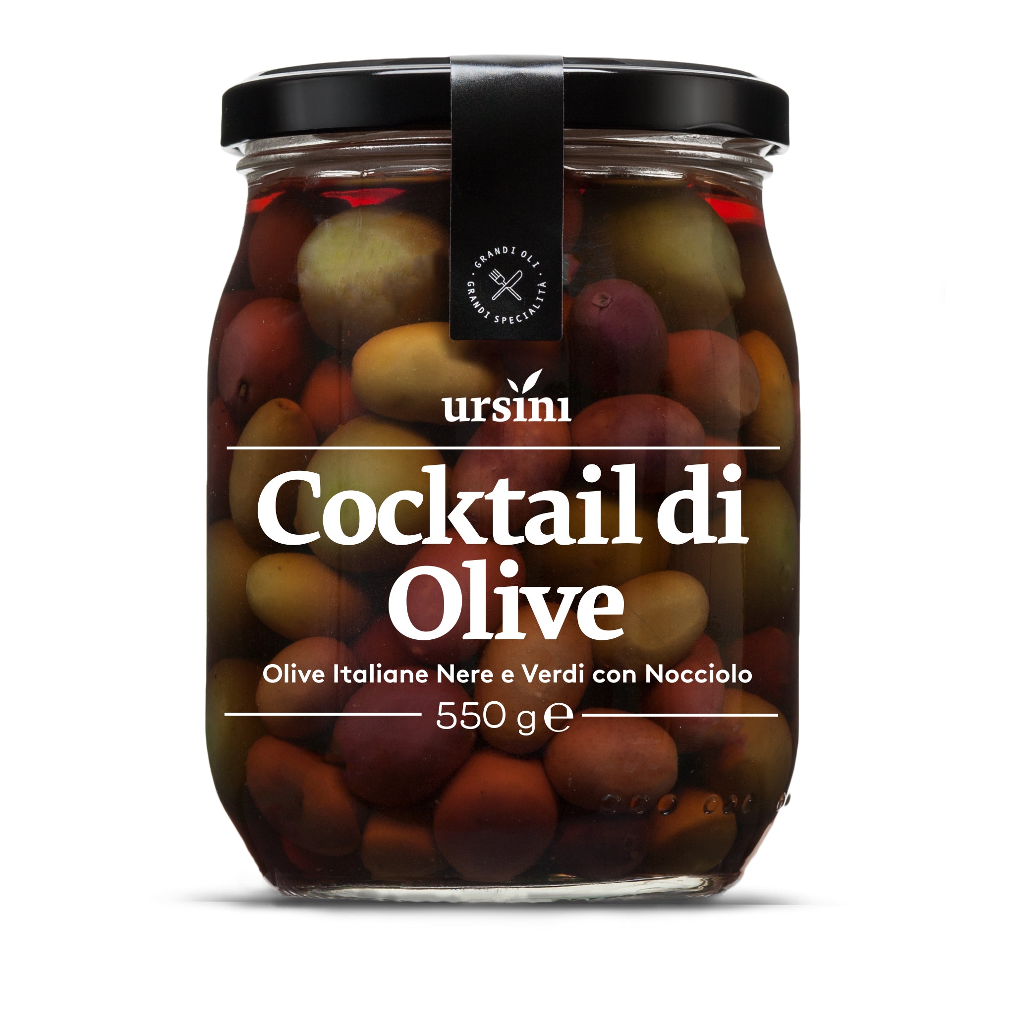 Gemischte Oliven in Salzlake COCKTAIL DI OLIVE, 550gr Gemischte Oliven in Salzlake COCKTAIL DI OLIVE, 550gr