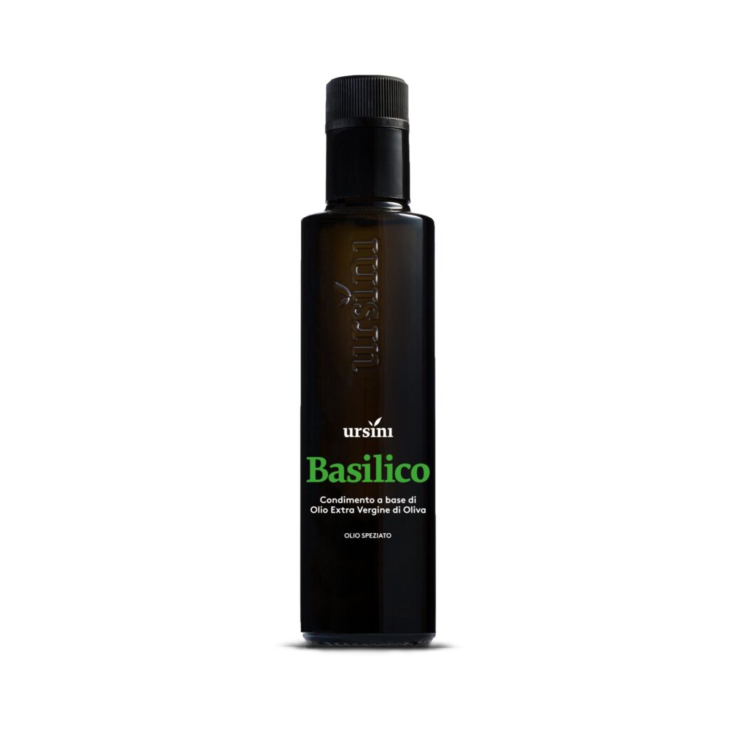 Natives Olivenöl extra mit Basilikum BASILICO, 250ml Natives Olivenöl extra mit Basilikum BASILICO, 250ml