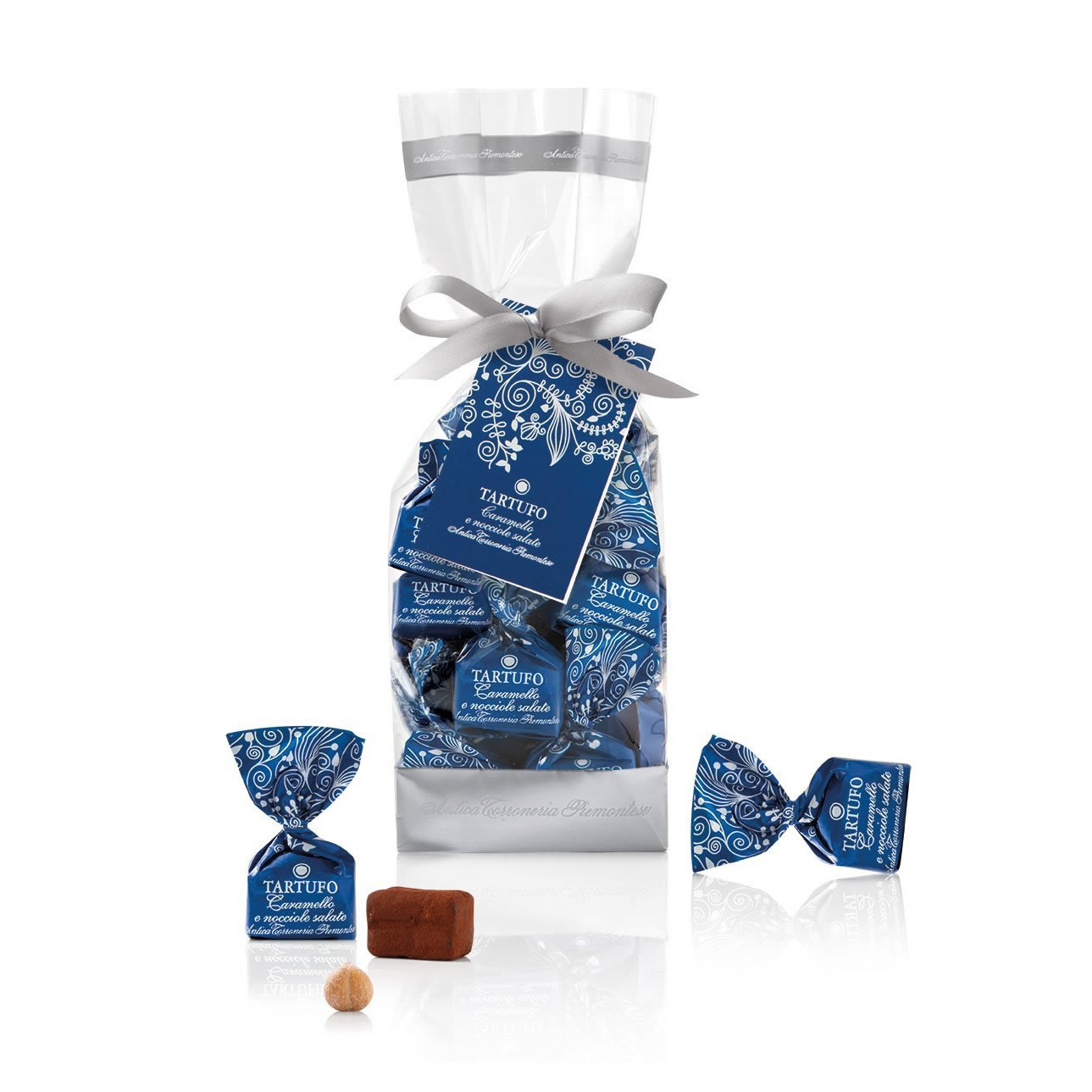 Trüffelpralinen mit gesalzenem Karamell TARTUFO DOLCI AL CARAMELLO E NOCCIOLE SALATE, 200gr Trüffelpralinen mit gesalzenem Karamell TARTUFO DOLCI AL CARAMELLO E NOCCIOLE SALATE, 200gr