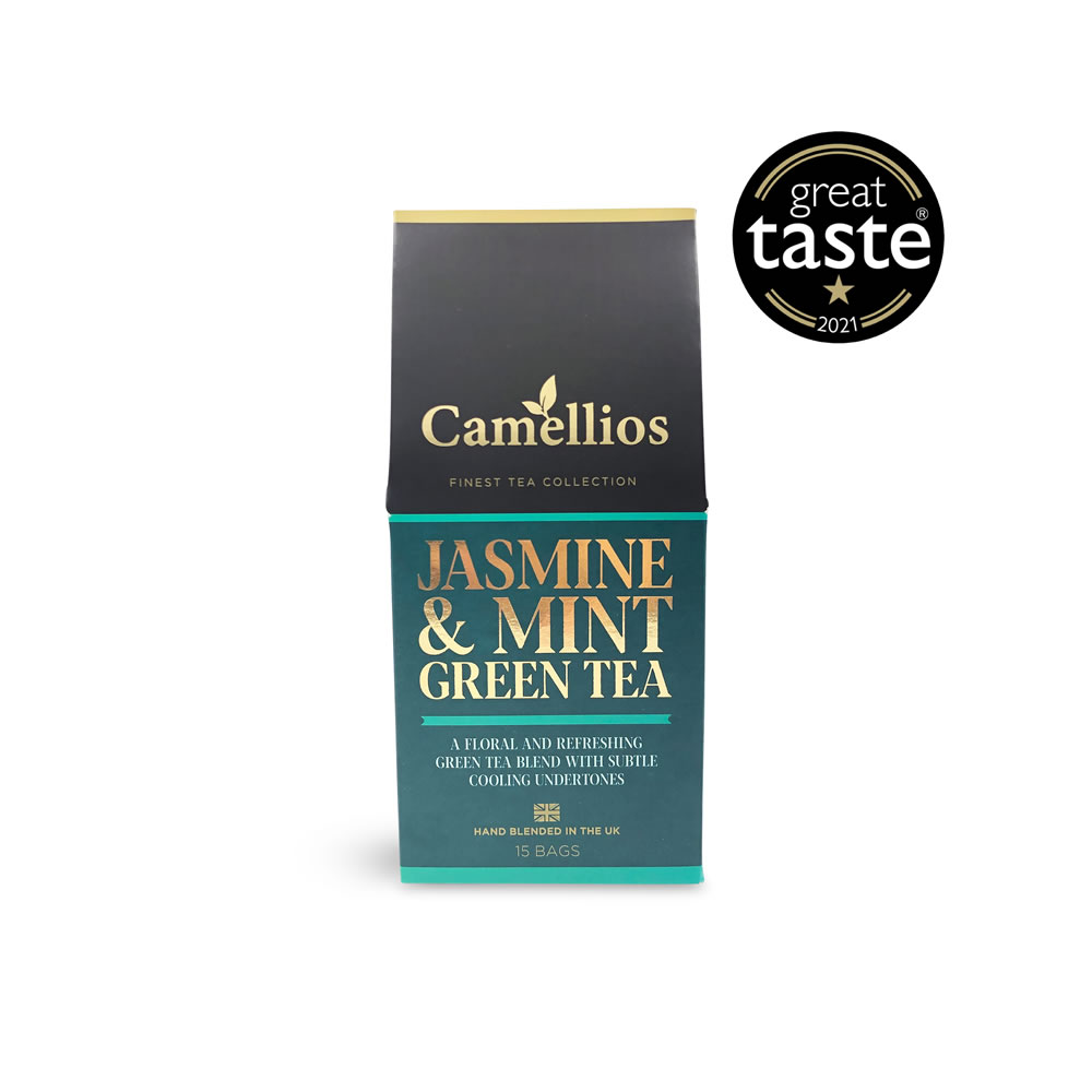 Grüntee mit Jasmin und Minze JASMINE & MINT GREEN TEA, 37.5gr Grüntee mit Jasmin und Minze JASMINE & MINT GREEN TEA, 37.5gr