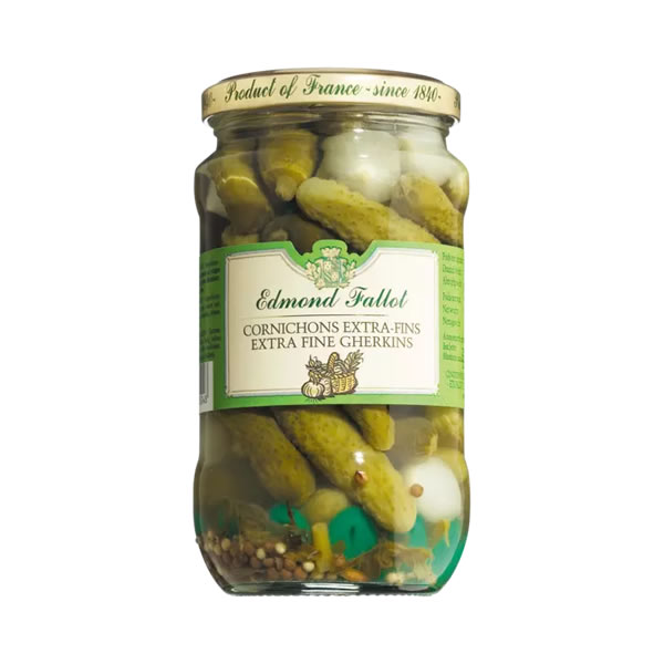 Extra feine Gewürzgurken CORNICHONS EXTRA FINS, 340gr Extra feine Gewürzgurken CORNICHONS EXTRA FINS, 340gr