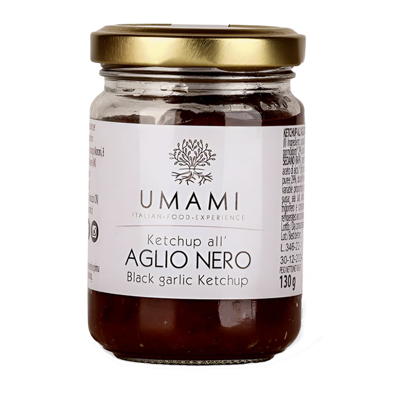 Ketchup mit schwarzem Knoblauch KETCHUP ALL'AGLIO NERO, 130gr Ketchup mit schwarzem Knoblauch KETCHUP ALL'AGLIO NERO, 130gr